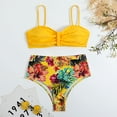 thumbnail image 3 of Aayomet Women Print Bikinis Swimsuit Push Up Bikini Set Two Pieces Beach Bathing Suit Swimwear,Yellow S, 3 of 5