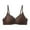 Brown, variant on Bras for Women Wireless Push Up Bras Comfortable Seamless Full Coverage T Shirt Bra with Extender