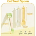 thumbnail image 2 of Papapt 2 Pack Cat Treat Spoon Dispenser, Lickable Cat Strip Squeeze Feeder Multifunctional Pet Wet Food Feeder Scoop for Cat Liquid Snack Tube Feeding Storage Container, Yellow+Green, 2 of 7
