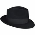 thumbnail image 4 of Bailey 100% Wool Flet Gangster Vintage Fedora Trilby Hat - Made in USA - Black, 4 of 8