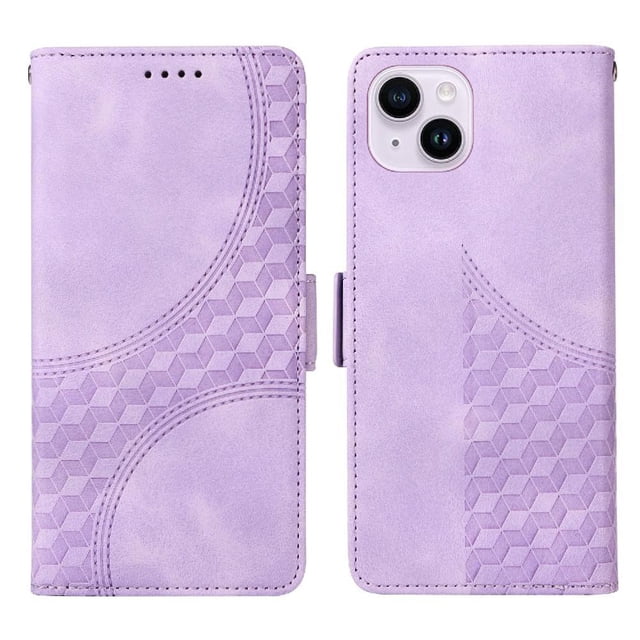 Funda GANGXUN para iPhone 14 Plus con diseño acolchado elegante, cuero PU, protección total y ajuste preciso