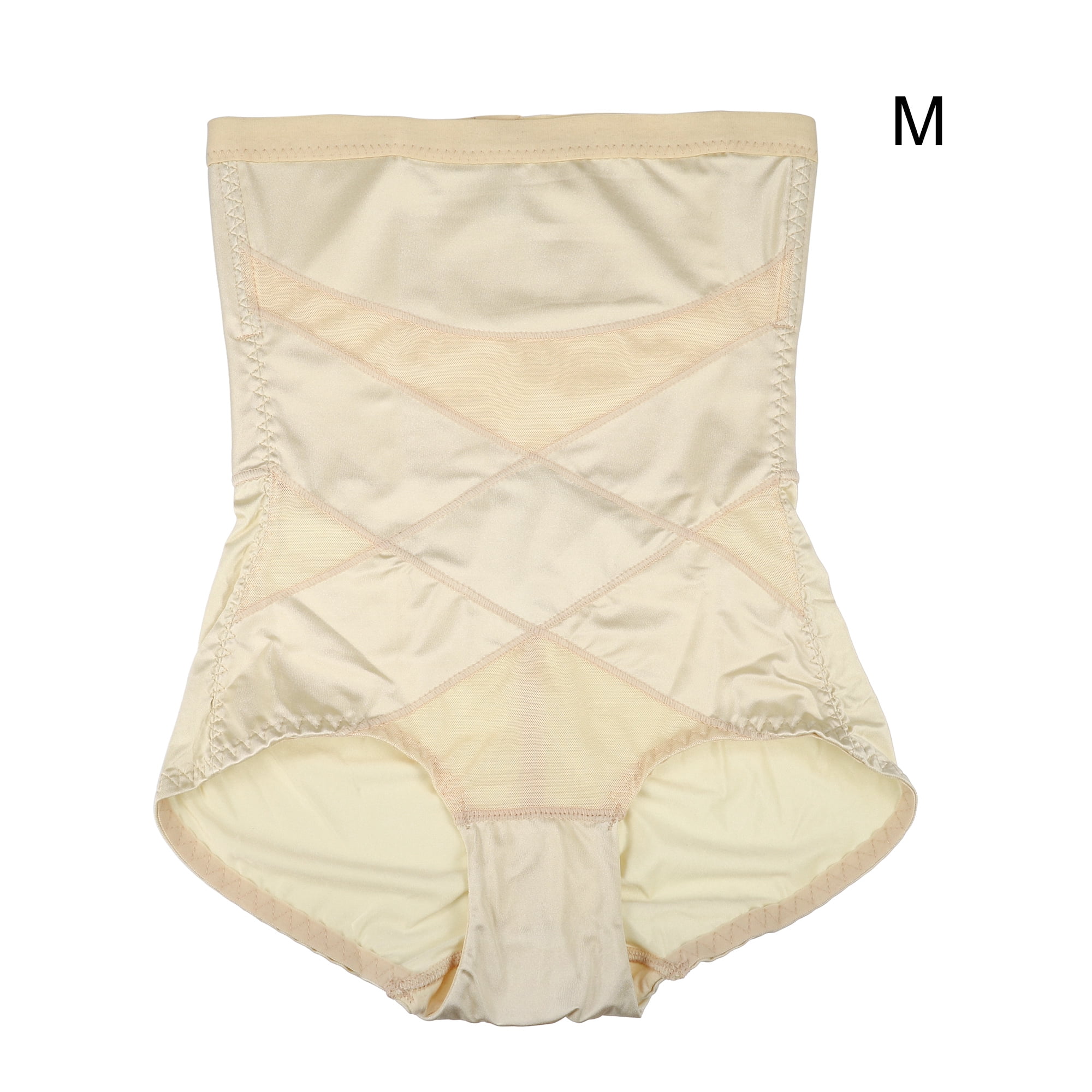 Unique Bargains Women High Waist Slimming Body Shaping Tummy Control Shapewear M Beige