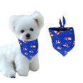 thumbnail image 1 of Toalla navideña de algodón para mascotas, bufanda triangular para perros y gatos con estampado, 1 of 4