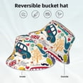 thumbnail image 2 of Sikiie London Symbols Reflective Double-Sided Bucket Hat, Sun Hat, for Gardening, Beaching, Camping, Hiking, Fishing, 2 of 6
