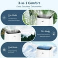 DuraComfort 12000 BTU Portable Air Conditioner with Dehumidifier, Fan for Bedroom up to 300 Sq.Ft