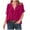 Hot Pink, variant on LYXSSBYX Fall Fashion 2023 Womens Short Sleeve Shirts Button down Women's Temperament Texture Gold Velvet Solid Short Sleeve Round Neck Shirt