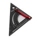 thumbnail image 3 of Regla triangular de aleación de aluminio, regla triangular para carpintería con herramienta de diseño de escuadra de carpintero, regla triangular con goniómetro de primera línea, 3 of 8