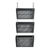 Universal UNV20011 14.13 in. x 3.38 in. x 8.5 in. Mesh Three-Pack Wall Files - Letter Size, Black (1/Set)