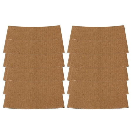 

50Pcs Corrugated Paper Cup Sleeves Heat-insulation Tea Cup Protective Covers