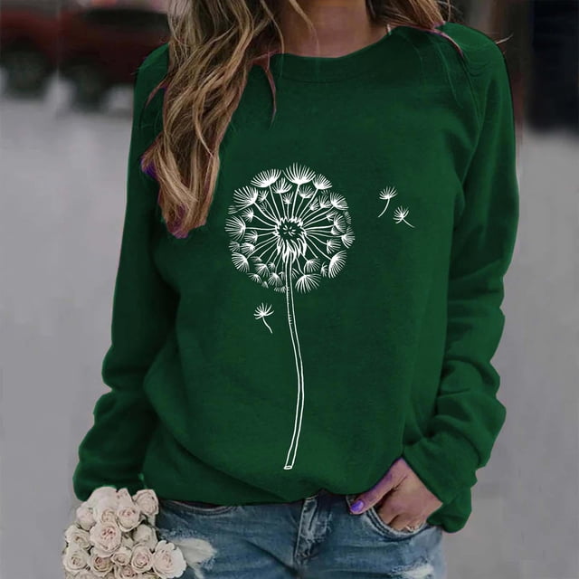 GZWYHT Grande Vente! Hoodies pour Femmes, Hoodies Graphiques, Sweat à Capuche Imprimé Col Rond, Pull Décontracté à Manches Longues, Blouse Ample, Tenues d'Automne, Vêtements d'Automne