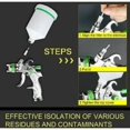 thumbnail image 5 of HVLP Professional 600cc Paint Spray Gun with 3 Nozzles 1.4mm 1.7mm 2.0mm, HVLP Gravity Feed Air Spray Gun Car Furniture, 5 of 5