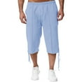 thumbnail image 3 of Tiijoy Men's Relaxed Fit Cotton Linen Capri Pants Lightweight Breathable Casual 3/4 Pants, 3 of 8