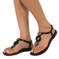 thumbnail image 1 of Flip Flops for Women Fashion Bohemian Slide Sandals Rhinestone Sandals Causal Summmer Thong Sandals, 1 of 6