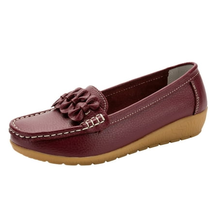 

GWAABD Business Shoes for Women Slip On Women Comfort Walking Flat Loafers Casual Shoes Driving Loafers Walking Shoes for Women