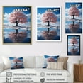 thumbnail image 4 of Designart "Pink Tree curious Reflections" Landscape Trees Canvas Print, 4 of 5