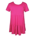 thumbnail image 4 of LJEFF , Crew Neck Soft Casual A-Line Summer Plus-Size Dresses Watermelon Red, 4 of 8