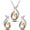 Rose Gold, variant on Wioihee Clearance Under $2.00 Crystal Jewelry Set, Birthstone Pendant Necklace Drop Dangle Earrings for Women