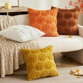 thumbnail image 6 of Throw Pillow Covers Pumpkin Fall Decorative Soft Fur Pillow Covers for Autumn Harvest Fluffy Plush Accent Pillow Cases for Farmhouse Couch Cushion Covers 2 Pack, 6 of 8