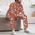 thumbnail image 7 of Honeii Cute Poodle Dog Pattern Mens Pajamas Set,2pcs Men's Lounge Long Sleeve Sleep Shirt and Pajama Bottoms Sleepwear Set,Mens Pjs Sets-XX-Large, 7 of 7