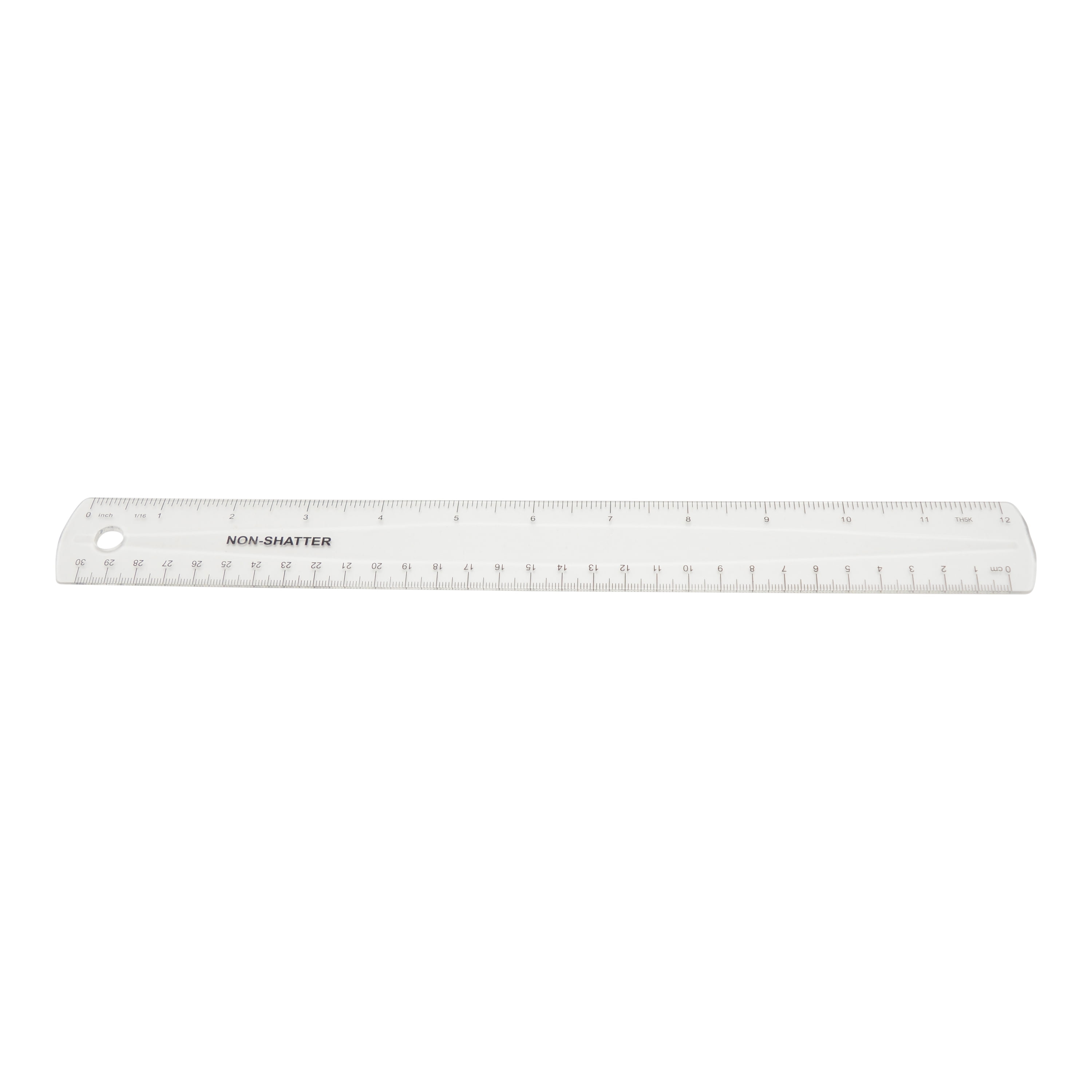 Basix by Westcott 30-Pack of Shatterproof Clear Rulers, Inches and Centimeters, Flexible, Ideal for Crafting, Office, Classroom, 12-Inch