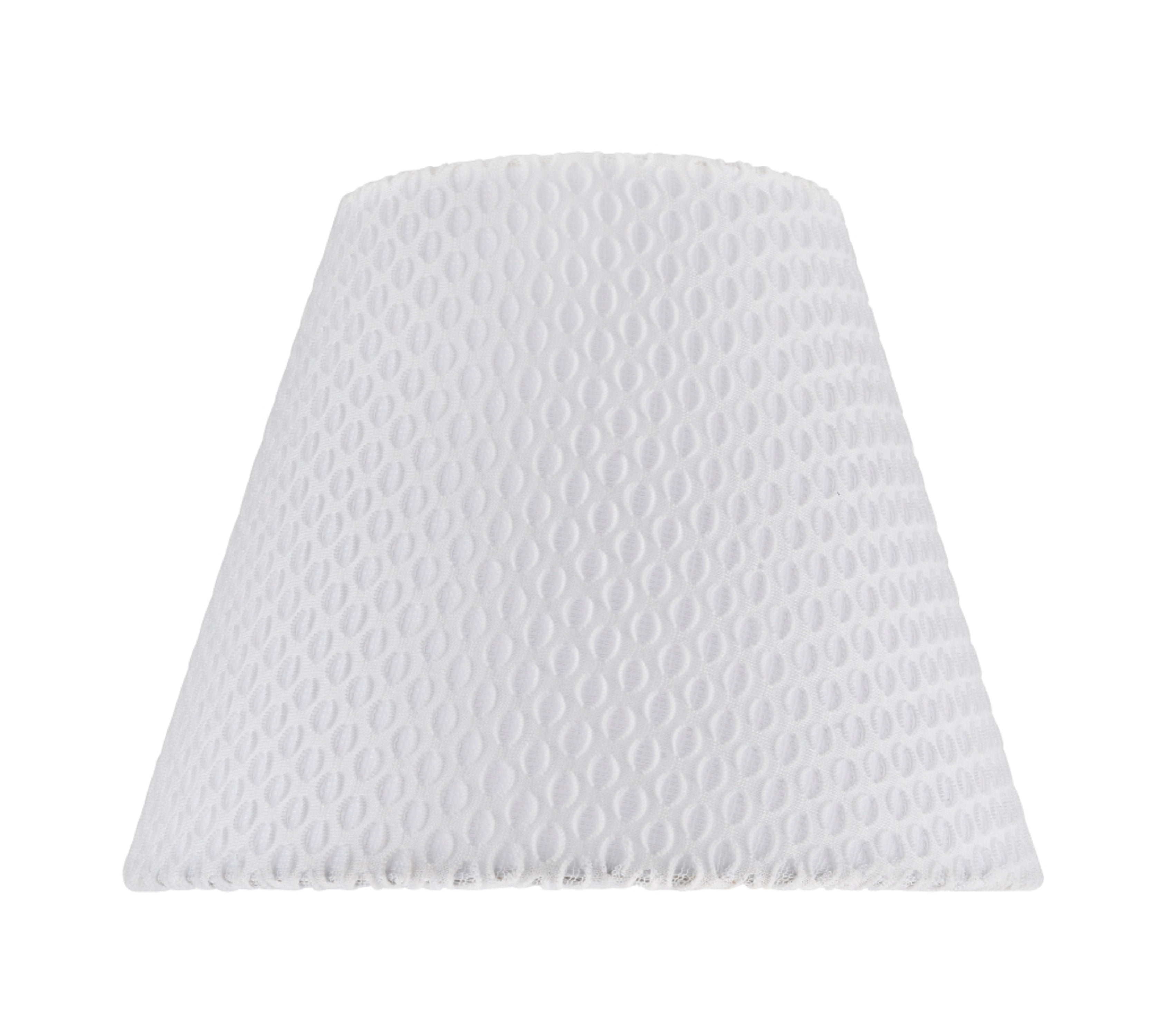 Off-White Fabric Empire Lamp Shade with Checker Pattern, 9"