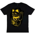 thumbnail image 3 of db deadbeat Lucky Cat Rock and Roll Motif Screen Print Eco-Friendly T-Shirt, Men's & Unisex, 3 of 10