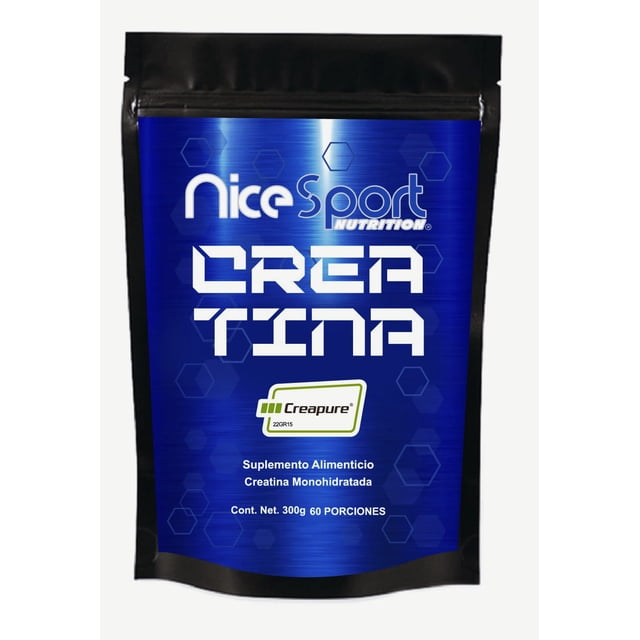 Creatina Monohidratada Creapure, 300g NiceSport Nutrition NiceSport Nutrition Bolsa de Creatina Monohidratada con sello Creapure