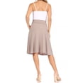 thumbnail image 3 of Women's Casual Solid  Knee Length Flare A-line Skirt with Elastic Waistband, 3 of 6