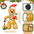 thumbnail image 3 of AMBN Christmas Gingerbread Man Inflatables Outdoor Decorations Inflatable Xmas Yard Decorations With Build-in 8 LEDs Christmas Blow-up Yard Decorations For Outdoor, 3 of 9