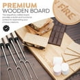 thumbnail image 5 of Tabletop S'Mores Maker Kit & Charcuterie Serving Set, Includes 4 Extendable Roasting Sticks, Bamboo Tray, Gift for Houswarmings, Parties and Weddings, Give Fun for Family Night, 5 of 7