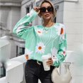 thumbnail image 3 of Aayomet Cardigan Sweaters For Women Women's Cute Cable Knit Open Front Cardigan Kawaii Long Sleeve Button Embroidered Sweater Coat Outwear,Green S-XXL, 3 of 5