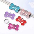 thumbnail image 2 of Personalized  Pet ID Tags Personalized Dog and Cat Tags Custom Engraved Easy to Read Cute Glitter Paw Tag Dog Foot, 2 of 6