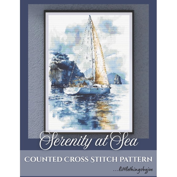 Serenity at Sea: Counted Cross Stitch Pattern, (Paperback)
