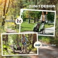 thumbnail image 3 of Aosom 2-in-1 Baby Bike Trailer Stroller with Storage Pocket, Electric Green, 3 of 9