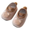 thumbnail image 3 of Dakaela Infant Baby Boys Girls Slippers Cozy Toddler Slip on Walking Sneakers Indoor Newborn Casual Barefoot Crib Socks Shoes Brown 3, 3 of 5