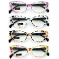 thumbnail image 2 of 4 Pairs Lot Women Cateye Mosaic Pattern Fashion Reading Glasses Reader +1.00, 2 of 4