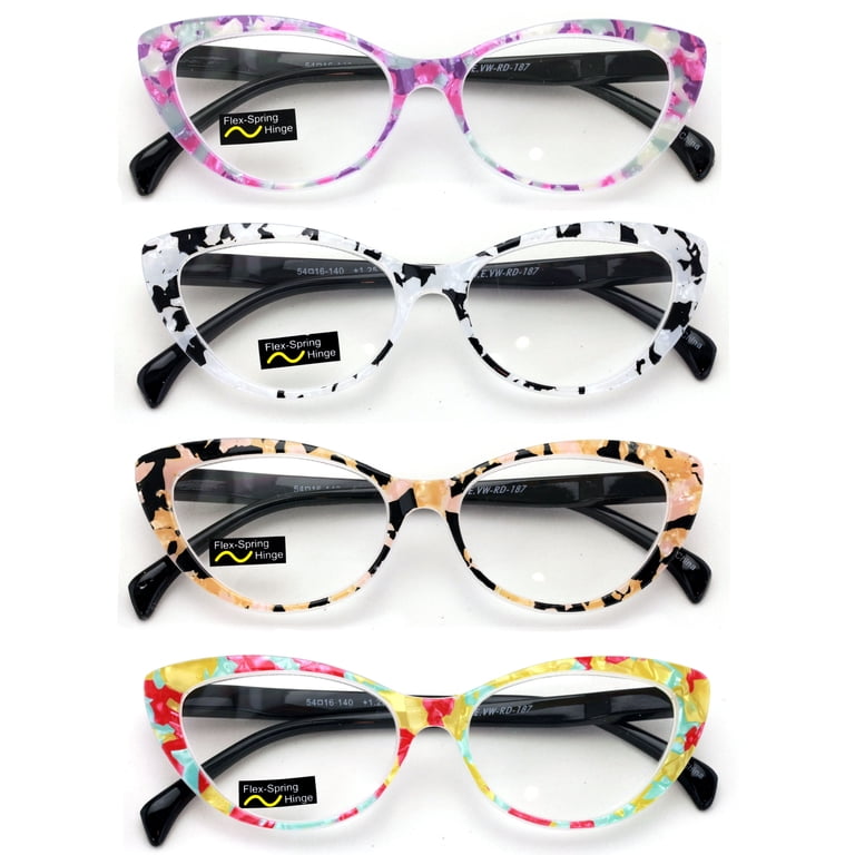 4 Pairs Lot Women Cateye Mosaic Pattern Fashion Reading  display picture 1