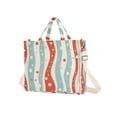 thumbnail image 7 of FORMRS Womens Corduroy Tote Bag Crossbody Shoulder Handbag with Pocket, Light Blue Pattern, 7 of 7