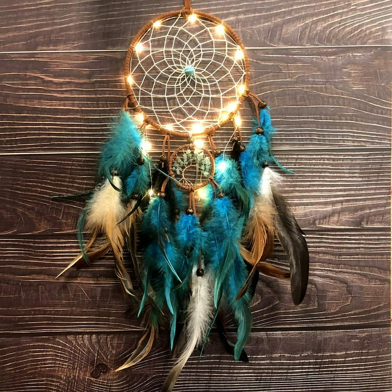 Foeses Traditional Wedding Blue Feathers Dream Catcher - Walmart.com
