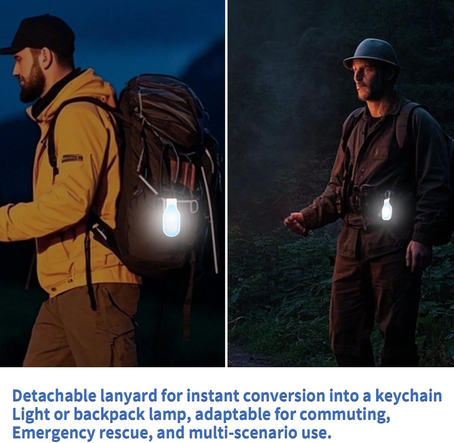 LETOUR Magnetic Clip Rechargeable Flashlight 4000K Hands-Free Light with 3 Modes (High/SOS/Colored), USB-C Fast Charging, 6-8H Runtime, IPX4 Water Resistant