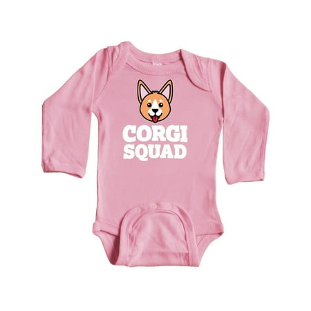 

Inktastic Dog Corgi Squad Gift Baby Boy or Baby Girl Long Sleeve Bodysuit