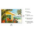 thumbnail image 2 of The Cottage at Crystal Cove - Laguna Beach California - Tropical Paradise - From an Original Watercolor Painting by Robin Wethe Altman - Master Art Print (Unframed) 13in x 19in, 2 of 4