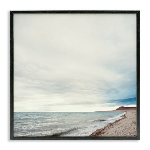 Stupell Industries Ocean At Sunrise Nautical & Beach Photography Black Framed Art Print Wall Art, 12 x 12