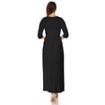 thumbnail image 5 of SR Women's Casual Wrap Floor Length Maxi Dress, 4X, Black, 5 of 5