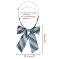 thumbnail image 2 of INSPIRE CHIC Women's Bowties Stylish Adjustable Elastic Band Pre-tied Stripe Bow Ties 1pcs Blue Silver, 2 of 6