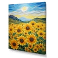 thumbnail image 2 of Designart "Mountain Sunflowers In Vangogh Style" Sunflowers Canvas Wall Art, 2 of 7