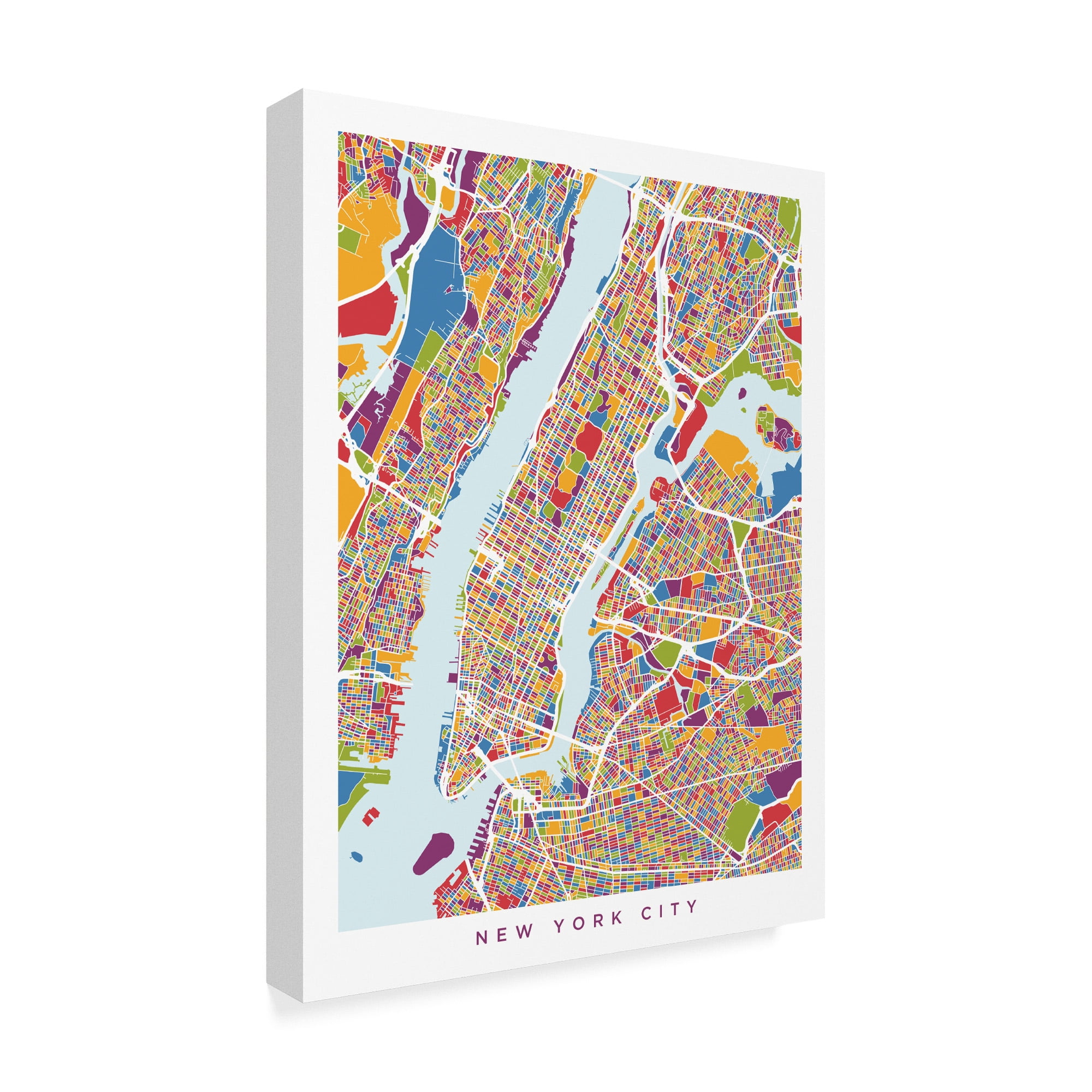Trademark Fine Art 'New York City Street Map II' Canvas Art by Michael Tompsett