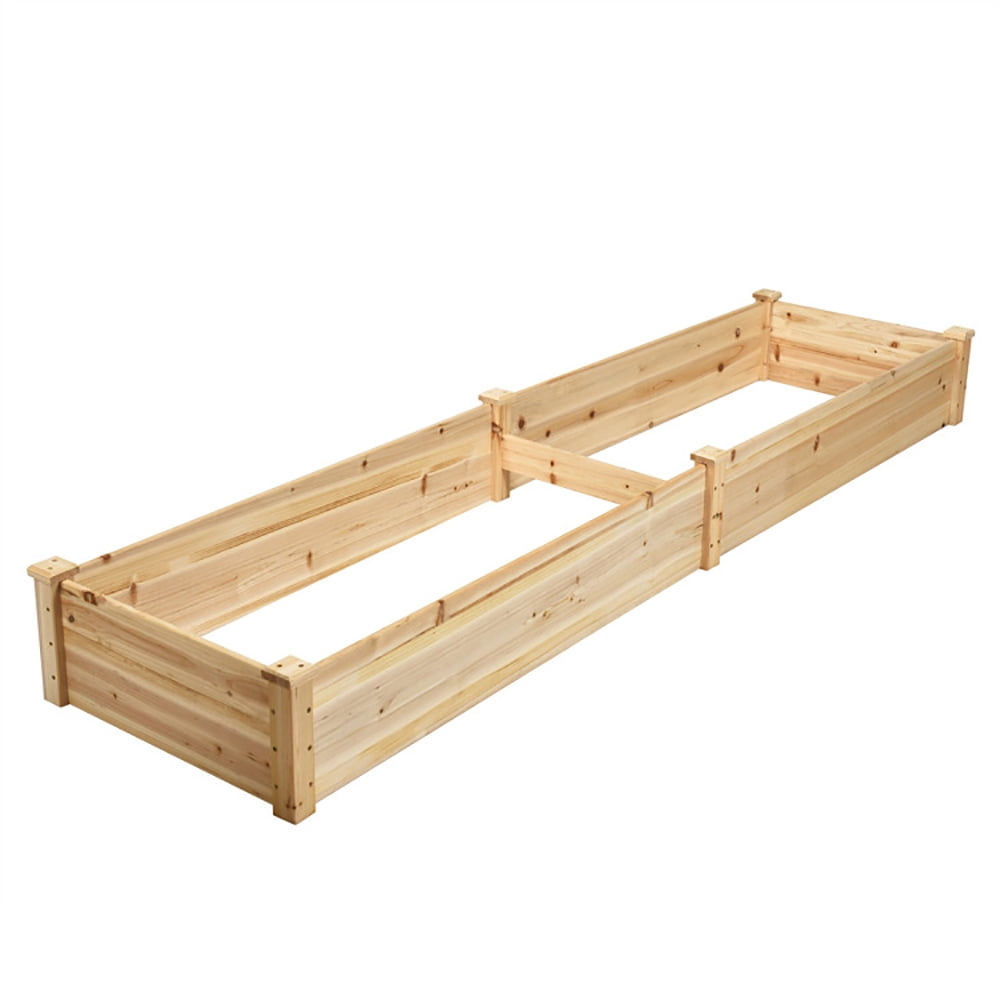 Topcobe Wooden Vegetable Raised Garden Bed for Backyard Patio Balcony, Planter Boxes Outdoor, Planters for Plants
