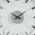 thumbnail image 5 of DecMode 14" Silver Aluminum Wall Clock with Clear Face, 5 of 9