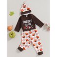 thumbnail image 4 of My First Thanksgiving Outfits 6M 12M 18M 24M Baby Boy Turkey Onesie Long Sleeve Romper+Turkey Pants Hat Infant Fall Clothes, 4 of 10